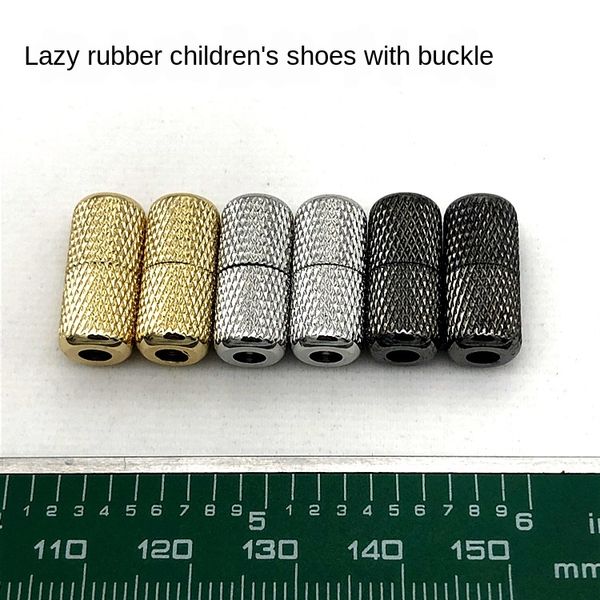 

customized accessories new mesh lazy capsule shoelace buckle binding large metal capsule buckle shoe head accessories, Silver