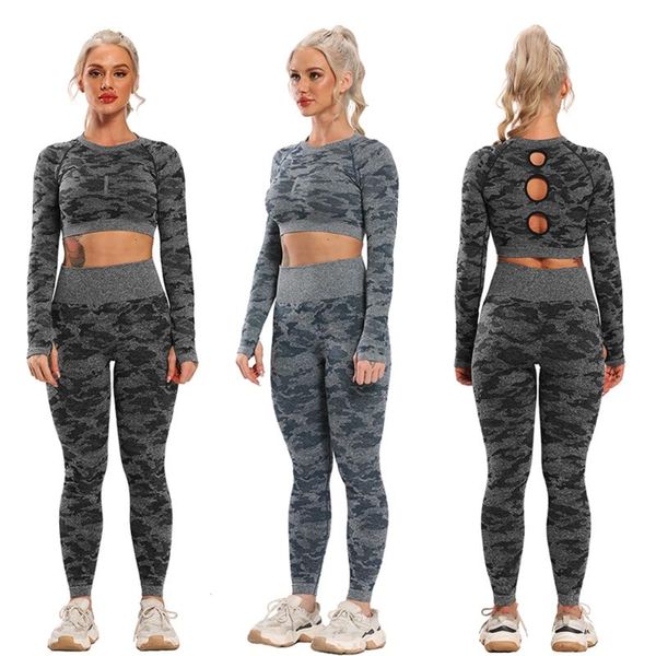 

camouflage yoga set women seamless fitness yoga sport bras high waist push up leggings pants fitness suit workout sportwear, White;red