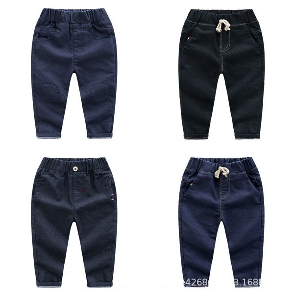 

boy's jeans 2019 autumn new jeans panty children's clothing boy's thin pants children's pants fashion, Blue