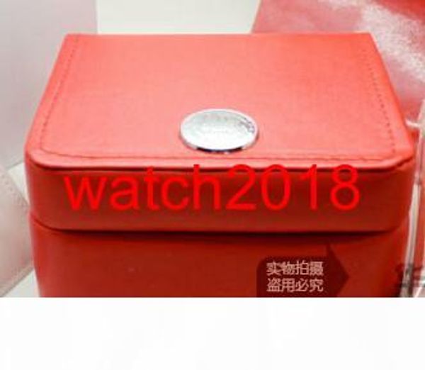 

wholesale luxury watch box square red box for watches booklet card tags and papers in english, Black;blue