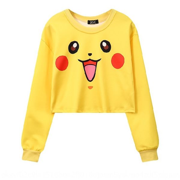 

autumn new harajuku style dance sweater student dance loose short long sleeve sweater women's wy0990, Black