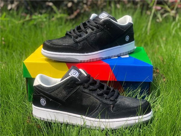 

высокий медик игрушка х sb dunk low be @ rbrick скейт обувь черный парус волосатая верхние кроссовки мужчины спорт кроссовки с коробкой
