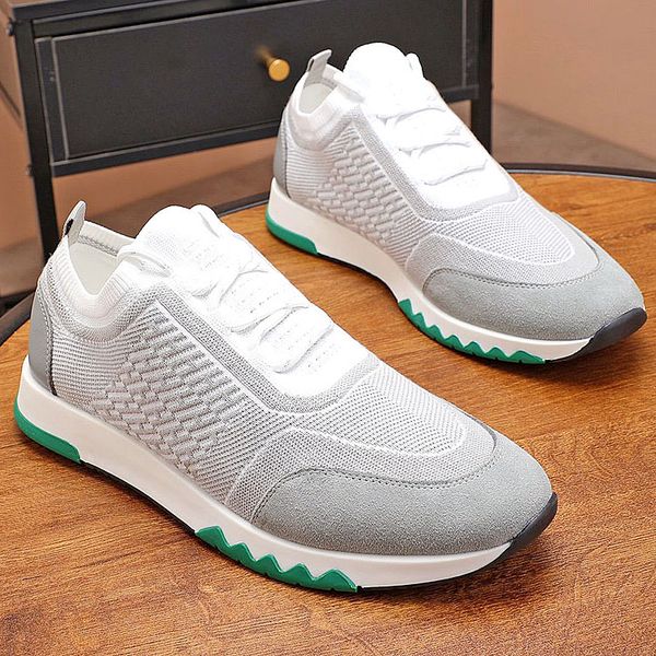 

new men's casual shoes fashion outdoor trend comfortable sports shoes mesh lightweight breathable walking shoes qwf, Black