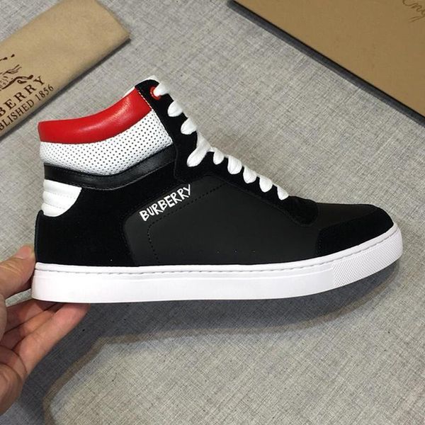 

fashion classic mens luxury shoes casual outdoor walking lightweight shoes high lace -up plus size sneakers men boots zapatos de, Black