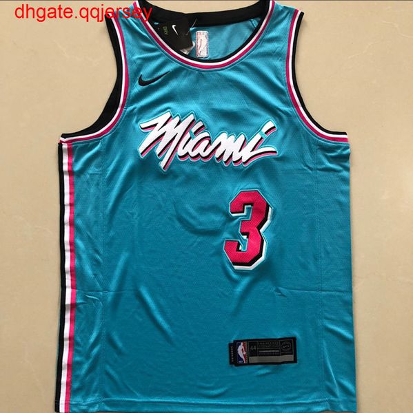 

men's dwyane wade #3 2020-20bluejersey, Gray