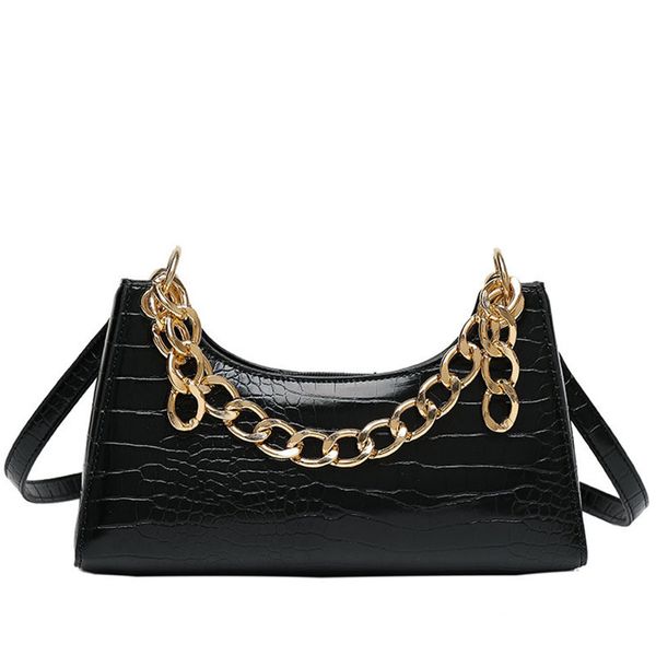 

fashion crocodile pattern pu leather crossbody bags for women 2020 new elegant wild chain shoulder handbags female travel totes