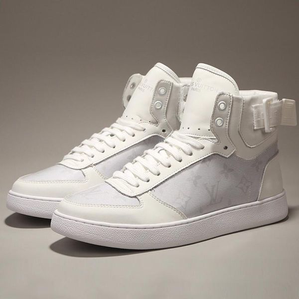 

rivoli sneaker boots mens shoes lightweight autumn and winter luxury vintage footwears plus size lace -up casual men boots with origin box, Black