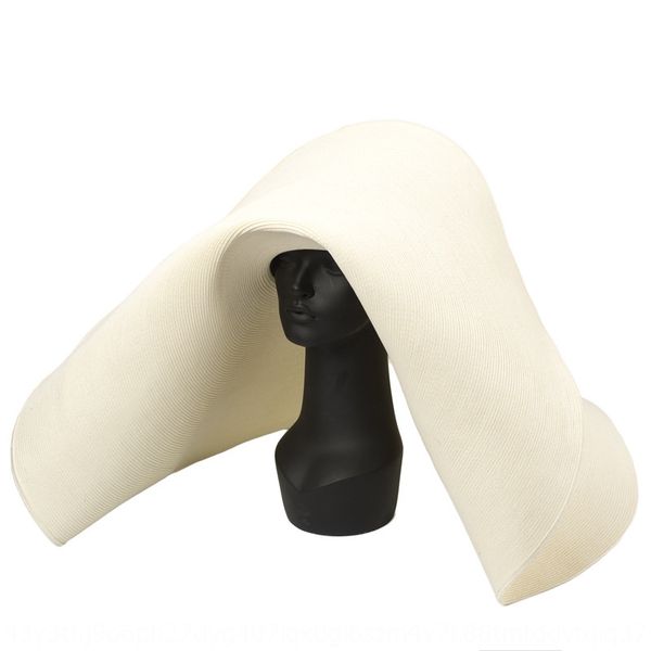 

summer style fashion stage show concave shape large straw cornice cap cornice cap eaves straw hat foldable large eaves hat, Blue;gray