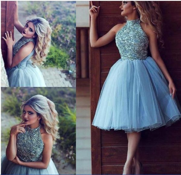 

light sky blue short homecoming dresses jewel neck short prom dress cocktail party dress dresses evening wear robe vestidos de feista, Red