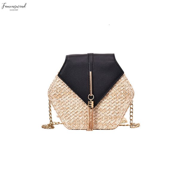 

2020 new women weave leather tassel bag crossbody bag shoulder bag straw t2
