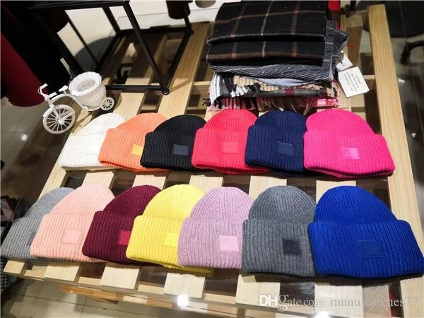 

2020acne studios smiling face beanie skull caps knitted cashmere eye warm couple lovers acne hats tide street hip-hop wool cap hats, Blue;gray