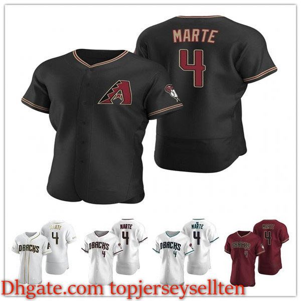 

arizona diamondbacks men women youth 4 ketel marte white crimson authentic 2020 home baseball jersey, Black