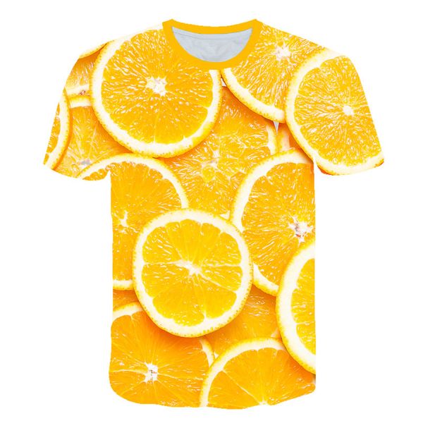 

women's t-shirt lemon design fruit 3d print men's shirt in 2021 summer casual funny fashion beauty large 6xl, White