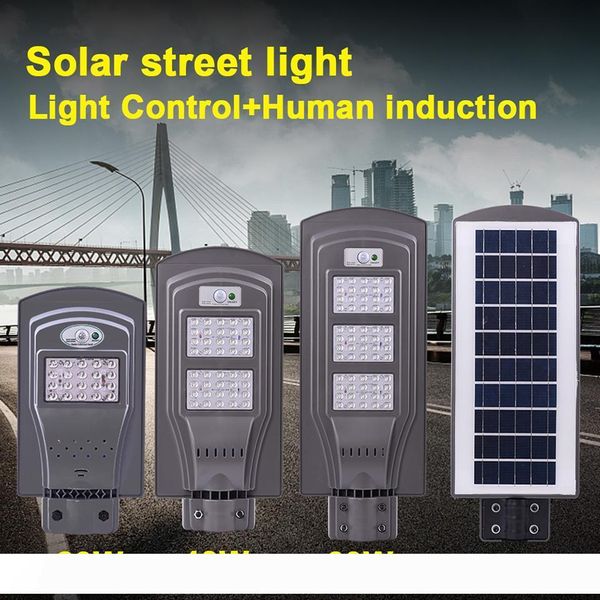 

LED Solar Street Lights 60W 40W 20W (Radar Sensor + Photocell Sensor ) Led Steet Lights Waterproof Outdoor Led Lamps