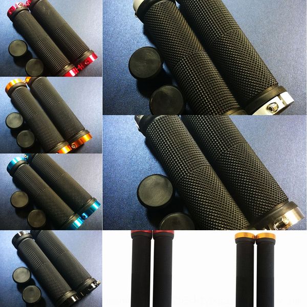 

mountain bike aluminum alloy double-sided locked bicycle round handle cover dead-flying bicycle non-slip handle rubber cover