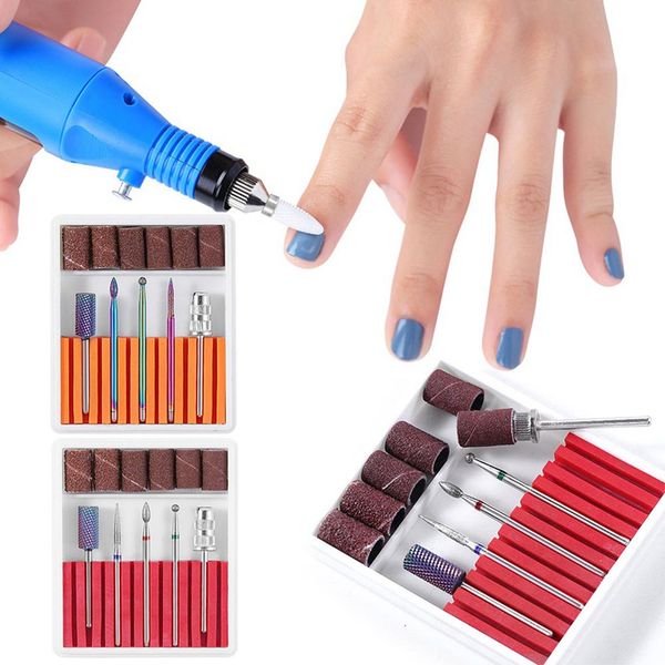 

5шт / комплект nail drill bits набор аксессуары наборов инструментов для маникюра electric machine педикюрных инструментов шлифовальных лент