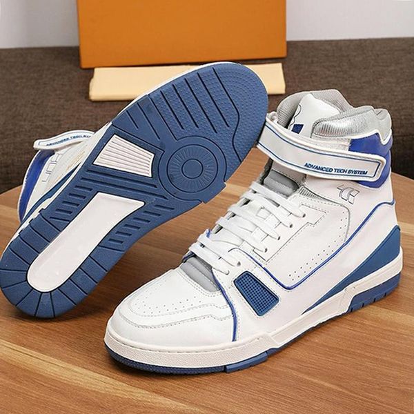 

new arrival trainer sneaker mid -men 's shoes zapatos de hombre fashion breathable lace -up luxury men shoes casual f, Black