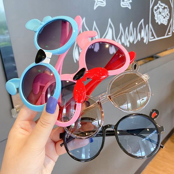 

children's fashion sun baby accessories sun boys' and girls' uv-proof sunglasses cute cartoon glasses children's accesso, Blue