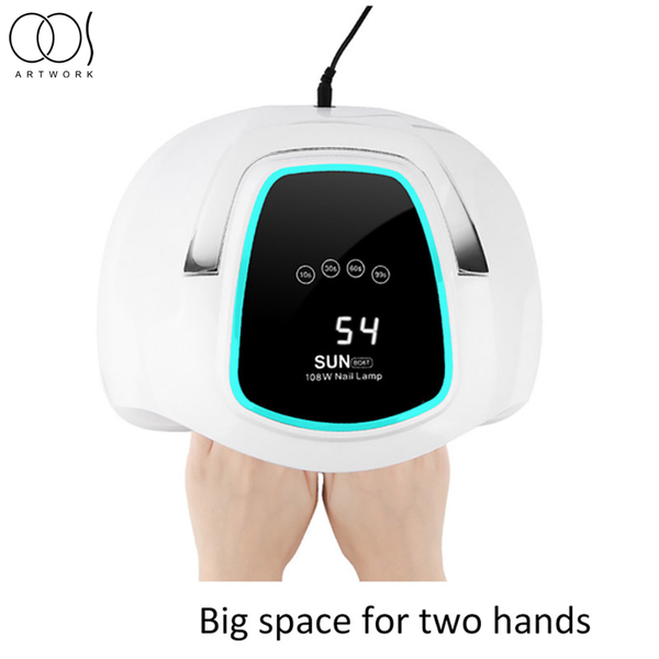 

108w nail art lamp sun bq6t nail dryer dual hands 36 pcs led uv lamp for curing uv gel polish with bottom timer and handle