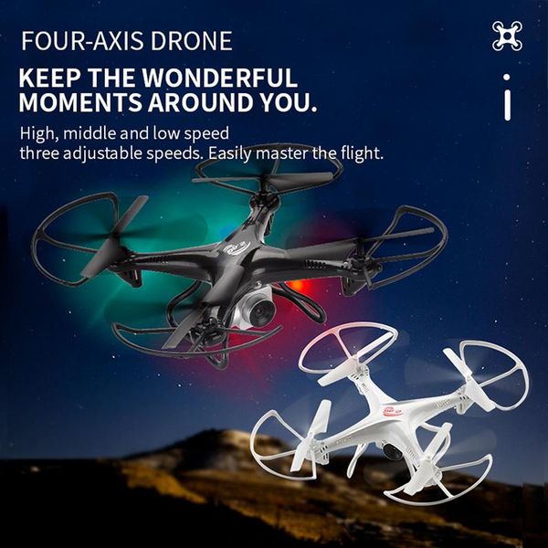 

rc drone four axis drone hd adjustable camera remote control aircraft quadrocopter toys altitude hold headless mode boys gift 08
