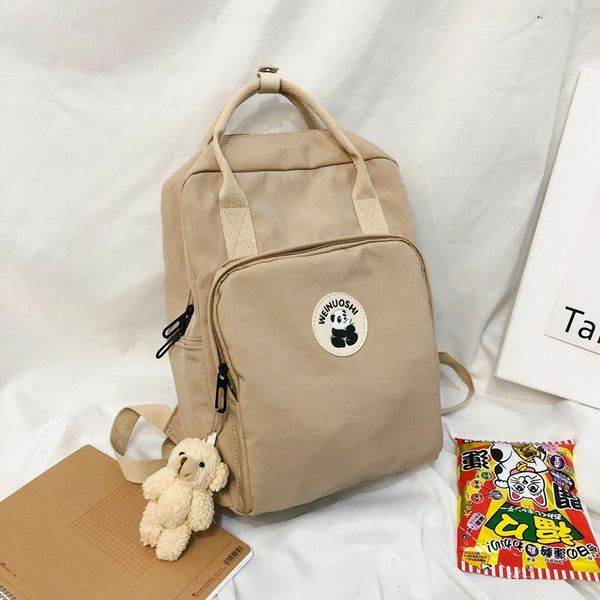 

cute teen khaki backpack women school bags for teenage girls student bagpack college high school back pack female 2020 new