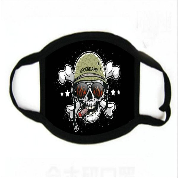 

red funny face mask reusable cartoon print cubrebocas con visor ultraviolet proof washable running riding bike protective mask bvbpy, Black