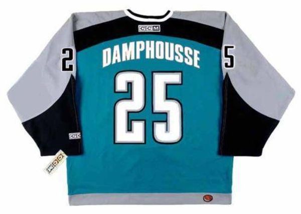 

vincent damphousse san jose sharks 2003 ccm turn back home hockey jersey all stitched quality any name any number, Black;red