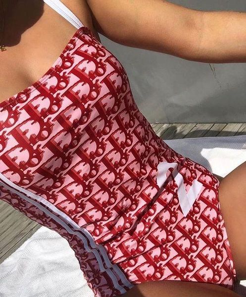 

2020 women 2pcs bikini sets tankinis halter letters f bra underwears briefs swimsuits bikinis, White;black