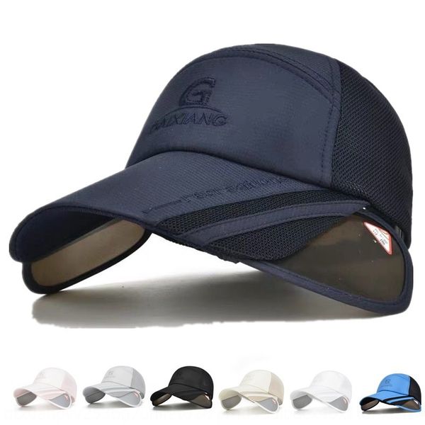 

baseball cap pull protection baseball cap wo retractable eaves korean sun hat men's and women's sun hat, Blue;gray