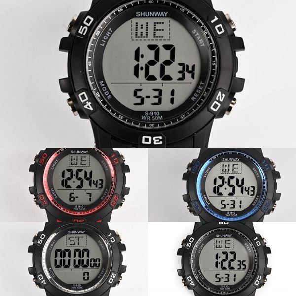 

multifunctional 50 m waterproof electronic outdoor sports luminous outdoor sports watch luminous high-grade watch men, Blue