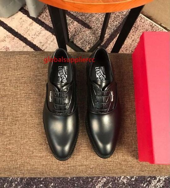 

high-end business shoes imported leather face dress shoes lace ups207505, Black;green