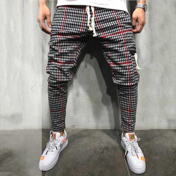 

men's slim personality casual sports striped trousers harem pants men 2020 new side large pockets large size jogger pants, Black