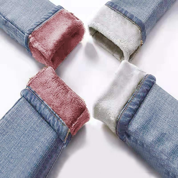 

winter warm jeans woman 2020 high waist casual velvet ladies trousers female pantalon denim jeans for women pants plus si, Blue
