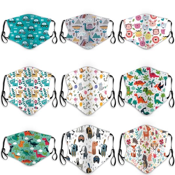 

100pcs outdoor washable reuse face mask protection printing mouth mask dust proof soft face mouth mask breathable care reusable#473