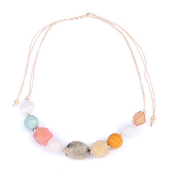 

ydgy personality fashion resin several he zhu high grade short jewelry necklace women's collarbone sweater chain wholesale, Silver
