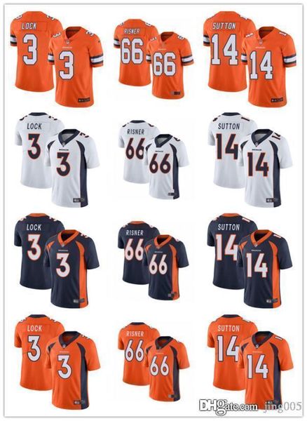

mens womens youth denver broncos 14 courtland sutton 3 drew lock 30 phillip lindsay 66 dalton risner custom football jerseys, Black;red