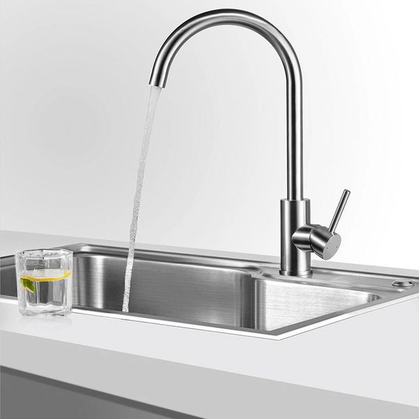 Bacia cozinha de aço inoxidável Diiib torneira da pia Tap rotação de 360 ​​° Hot Fria Mixer Tap Single Handle Deck montar a partir Xiaomi Youpin