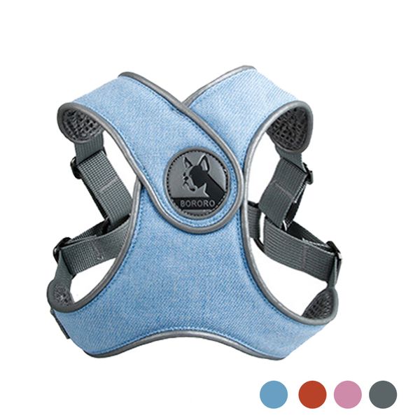 

reflective small dog harness and leash set pet puppies cat vest harness dog soft breathable mesh wholesale chihuahua