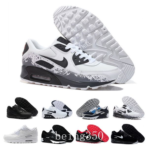

2018 new women casual shoes classic 90 women and woman shoes casual trainer air cushion surface breathable casual shoes n6d-k, Black