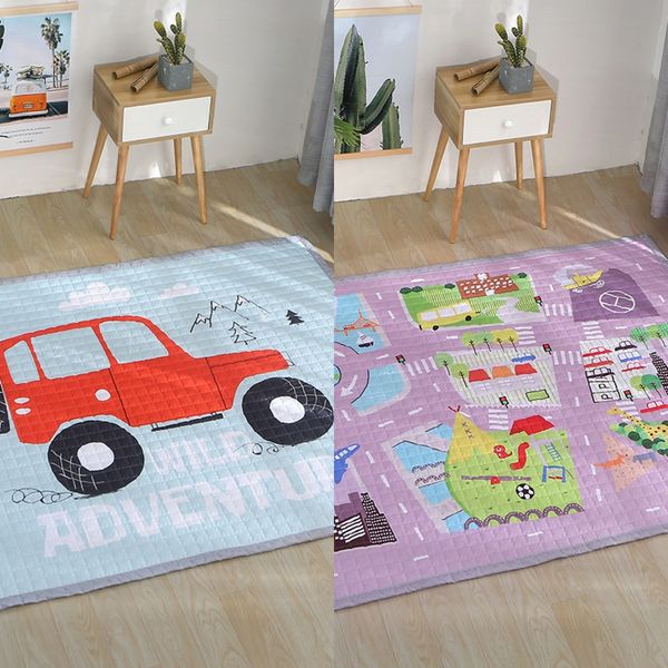 

05zko ins nordic cartoon cute thickened cotton four seasons ins nordic cartoon cute thickened cotton children's mat washable children&#