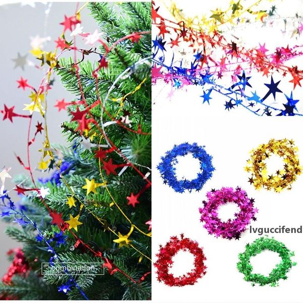 

christmas rattan decoration five-pointed star strip pentagram 5 meters long strip christmas tree decorations party supply