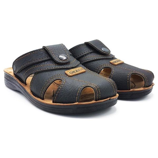 

gezer 9878 4-point indoor men's slipper sandals summer shoes black