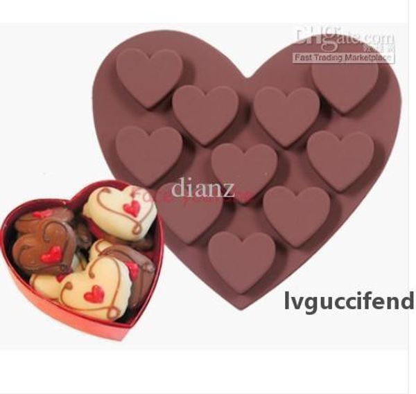 

love heart cake candy chocolate decorating ice cube tray makers silicone mold