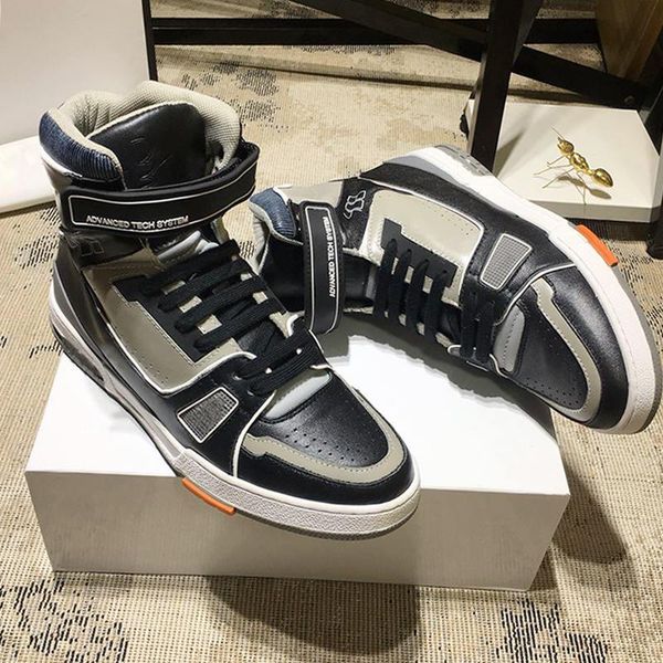 

new arrival trainer sneaker boot men 's shoes vintage comfortable luxury footwears breathable lace -up casual men shoes with origin bo, Black