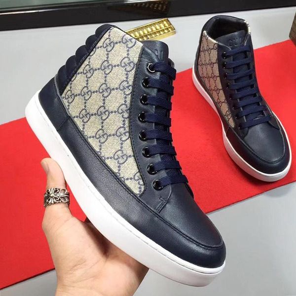 

drop ship mens high sneaker luxury mens shoes fashion lightweight footwears lace -up sports casual men shoes scarpe sportive da, Black