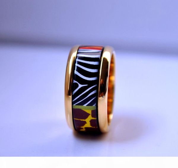 

wild africa series 18k gold-plated enamel rings ring for women band rings for gift, Silver