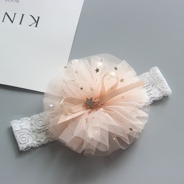 

korean style star yarn band hair band baby hair accessories baby, Slivery;white