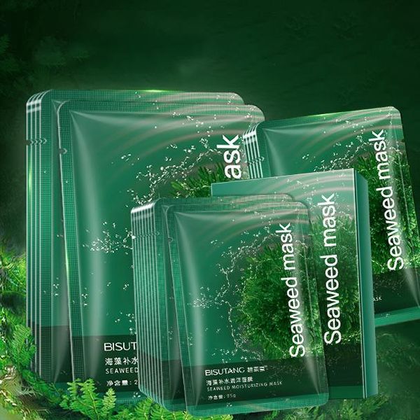 

seaweed collagen oil-control strengthen firming mascarilla remove wrinkles soothing black face skin care wholesale face masks