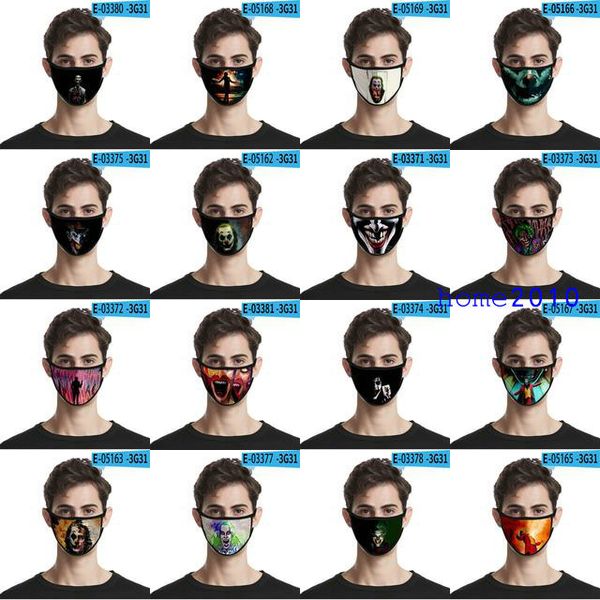 

joker 3d printing designer face mask cubrebocas costumes for halloween cosplay 3d printed masks joker 3d trendy good joker printing z