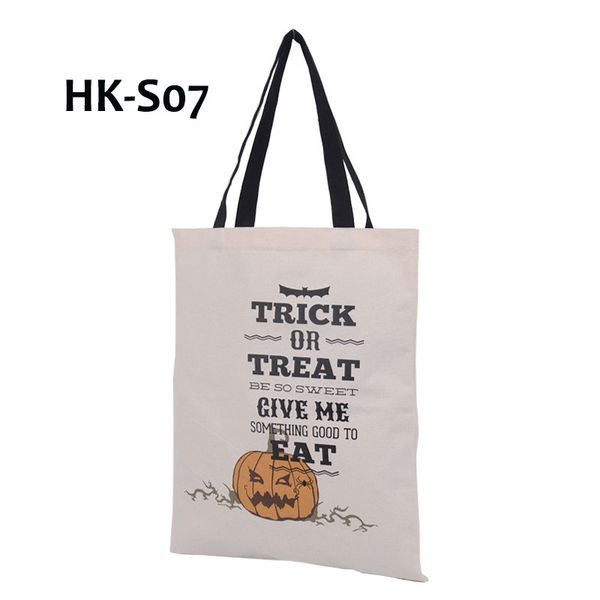 

50pcs 6 types halloween tote bags with black handle pumpkin christmas shopping bags festival gifts bag halloween canvas bag